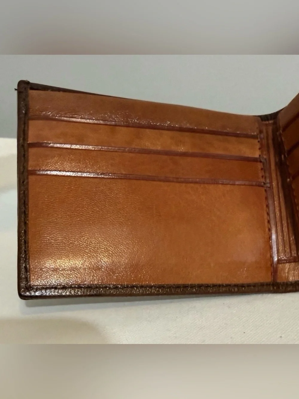 Hair on Hide Leather Embossed Medallion Bi-fold Wallet Multicolor